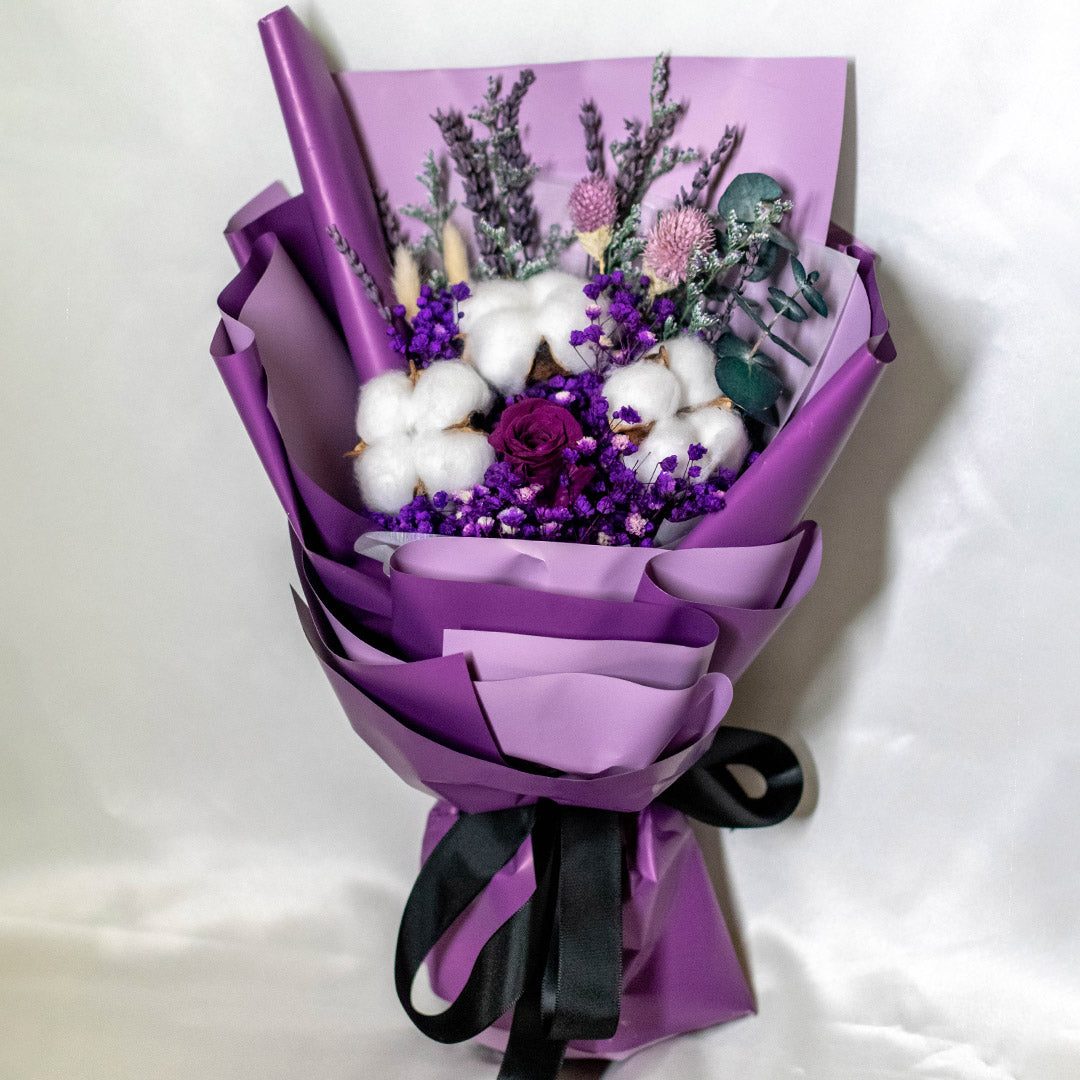 Olivia (1 Rose & 2 Cotton flowers)
