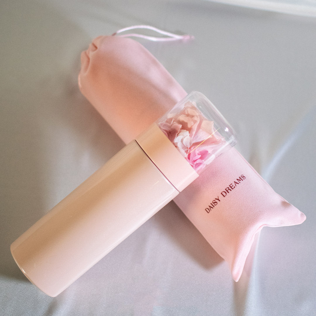 Preserved Rose Thermal Flask – Red (White Bottle)