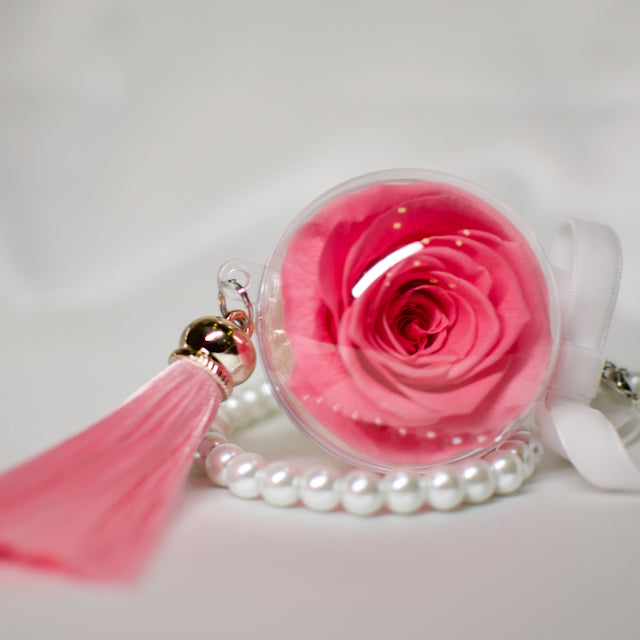 Preserved Rose Car Charm