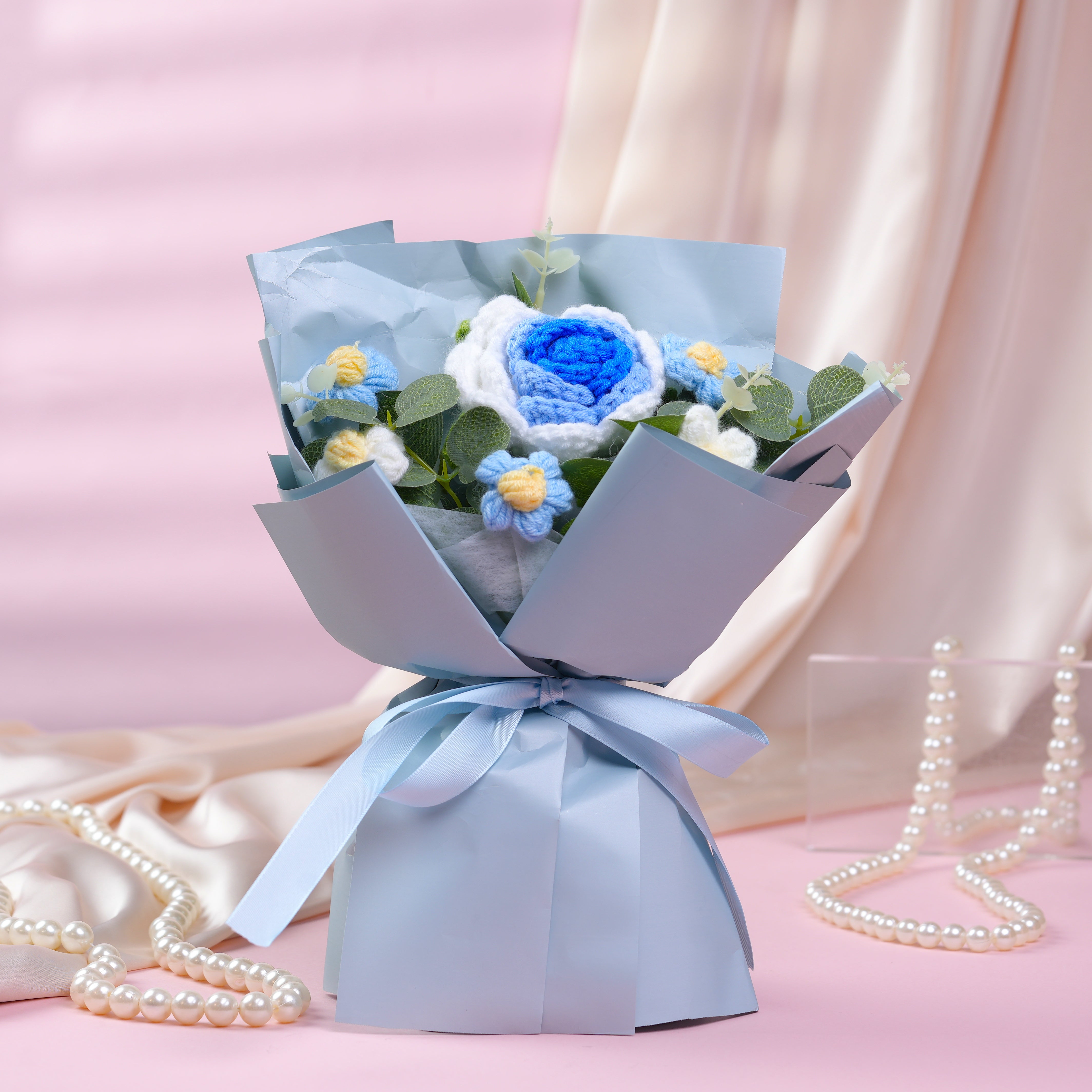 [Crochet] Sophia – 1 Blue Rose
