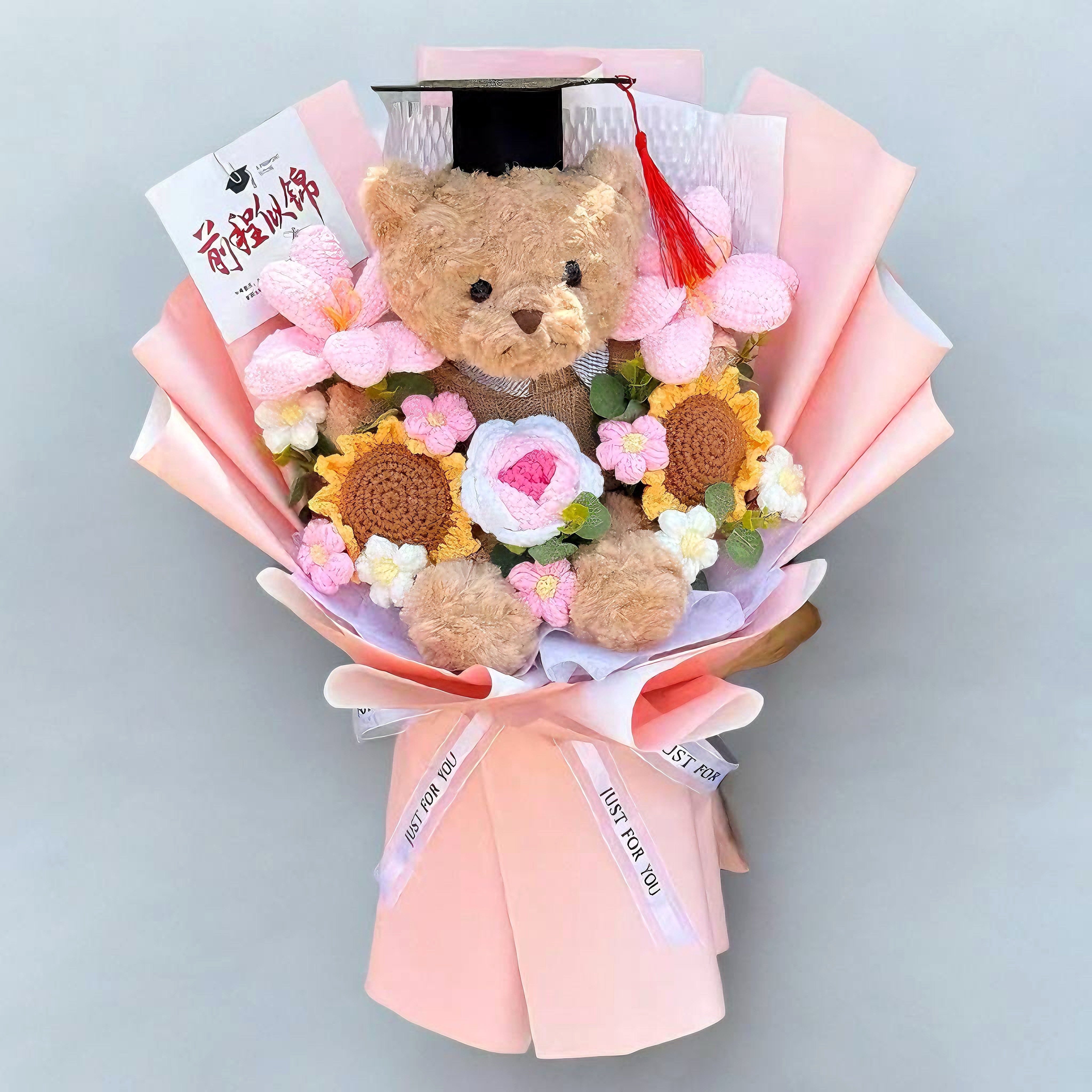 [Crochet] Graduate Teddy Graduation Bouquet