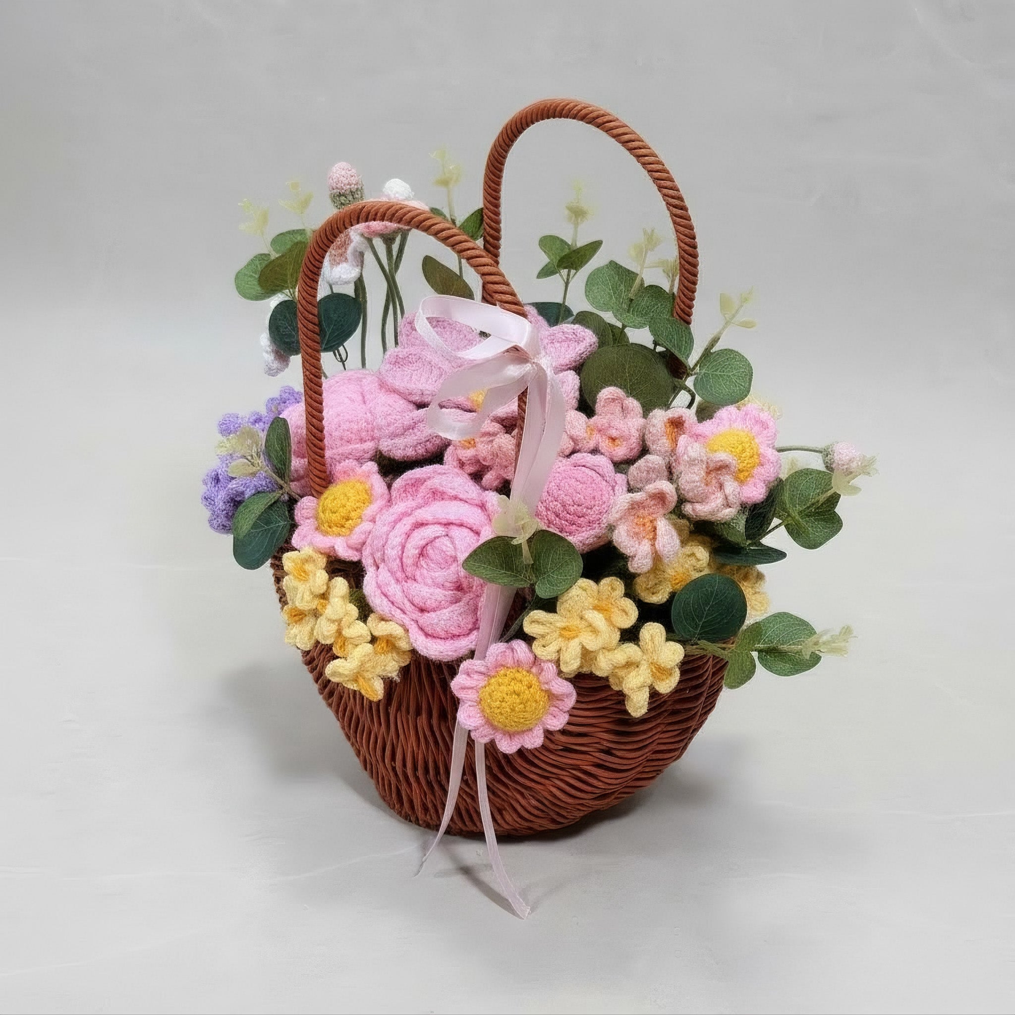 [Crochet] Meadow Basket – Blush